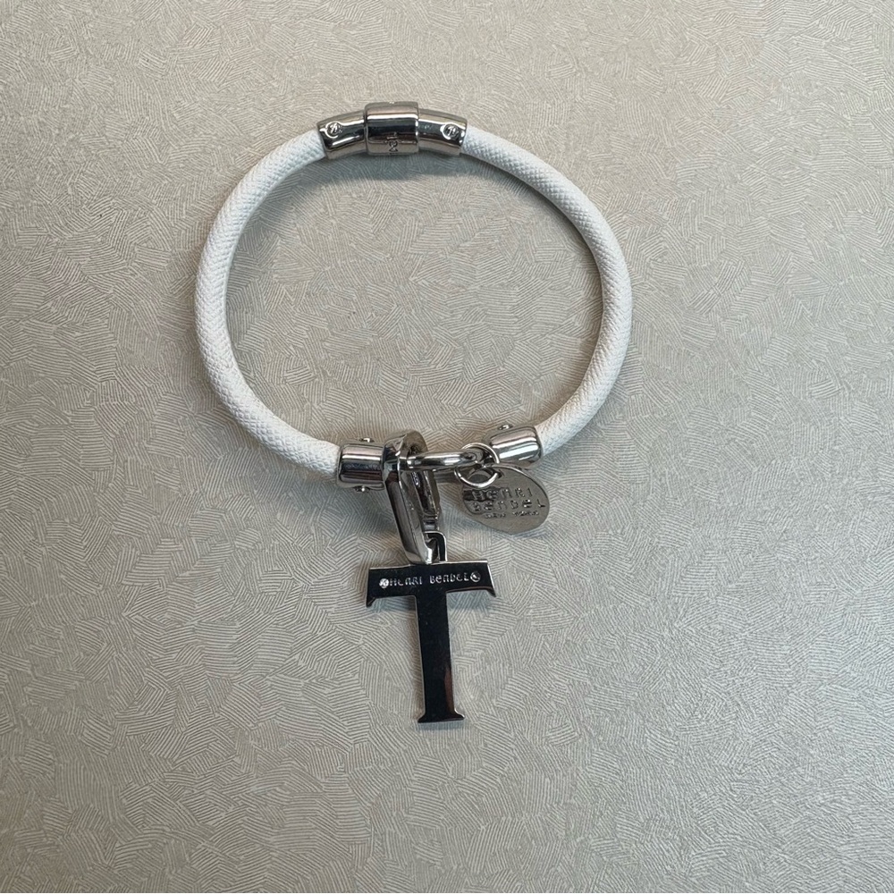 Henri Bendel Silver and White Charm Bracelet